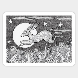 Running Hare Sticker